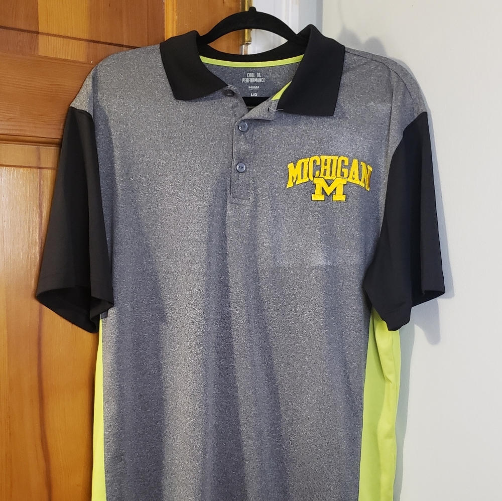 Haggar Cool 18 Performance University of Michigan Men's Polo